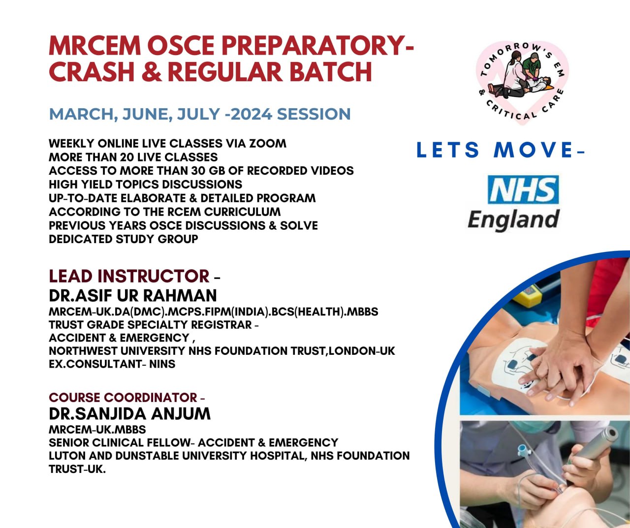 MRCEM OSCE PREPARATORY-CRASH & REGULAR BATCH